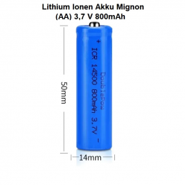 14500 Lithium-Ion Akku 3,7V...