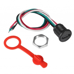 USB-C Buchse Einbau Rund...