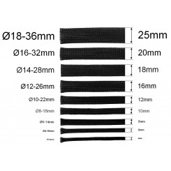 Gewebeschlauch 4mm schwarz 5m