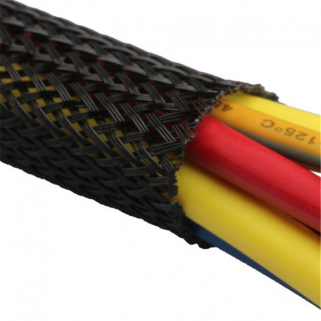 Gewebeschlauch 4mm schwarz 5m