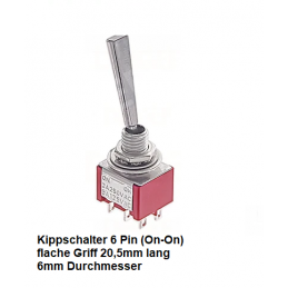 Kippschalter 2-polig 6 pin...
