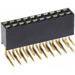 Buchsenleiste 2 x 10 polig abgewinkelt Höhe 8 mm