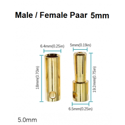 Goldstecker male/female 5mm...