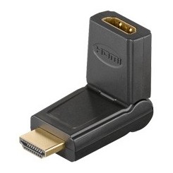 HDMI™ A-Buchse zu HDMI™ A-Stecker, abwinkelbar
