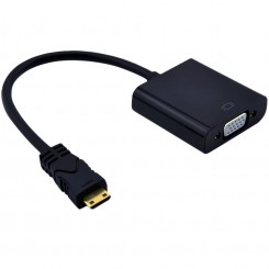 MINI-HDMI zu VGA-Converter    Mini-HDMI-Stecker auf VGA Buchse Video Converter 