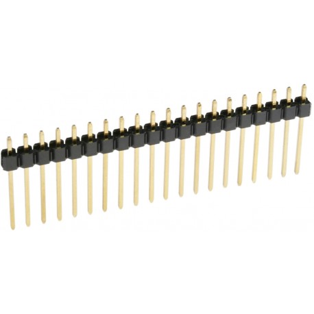 Stiftleiste 1 x 40 pol. gerade RM 2,54 mm Länge 17,8 mm Stiftleiste 1 x 40 pol. gerade RM 2,54 mm Länge 17,8 mm